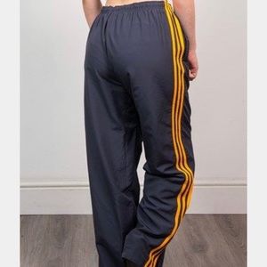 adidas track pants orange stripe